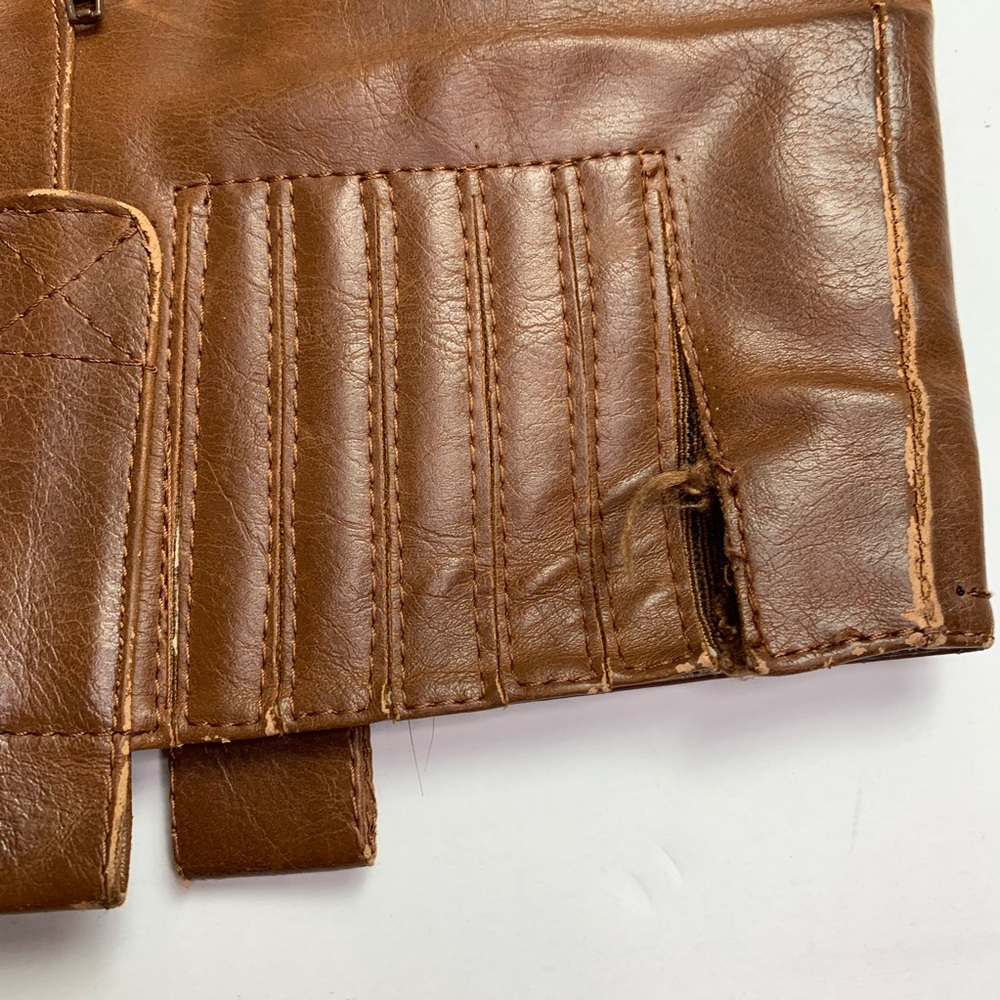 JustFab Knee High Boots Brown Faux Leather - Picture 5 of 8
